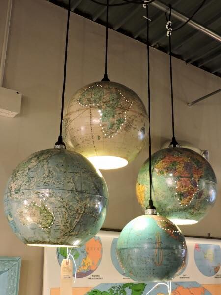 Easily upcycle a world globe into a lamp