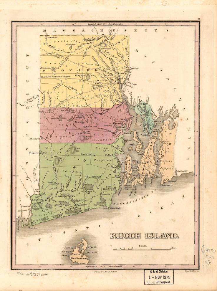 Map of Rhode Island, the U.S.'s smallest state, showcasing its natural beauty, historical sites, and cultural attractions. Explore hidden gems and must-see destinations!