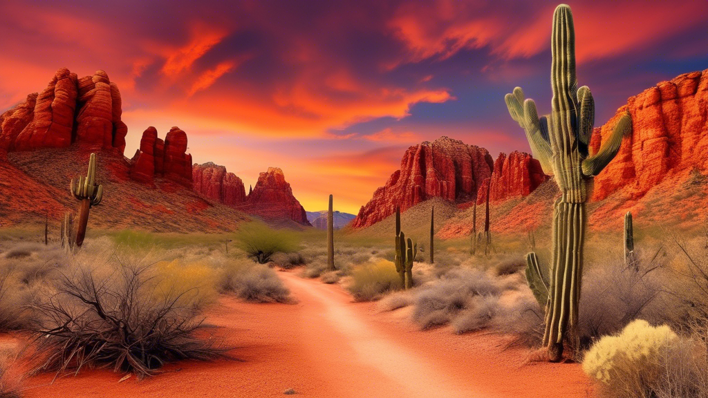 Here is a potential DALL-E prompt for an image related to the article title Discovering the Captivating Landscapes of Arizona:
A panoramic view of the breathtaking desert landscape of Arizona, featur