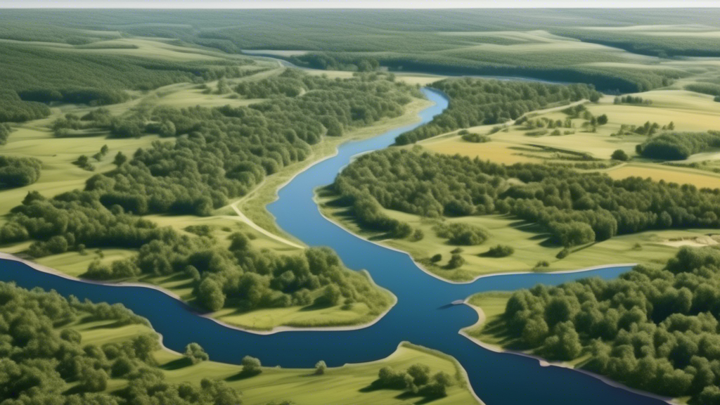 Here is a potential DALL-E prompt for an image relating to the article title Exploring the Scenic Landscapes of Wisconsin: A Visual Map:
A highly detailed aerial view map of the state of Wisconsin, f