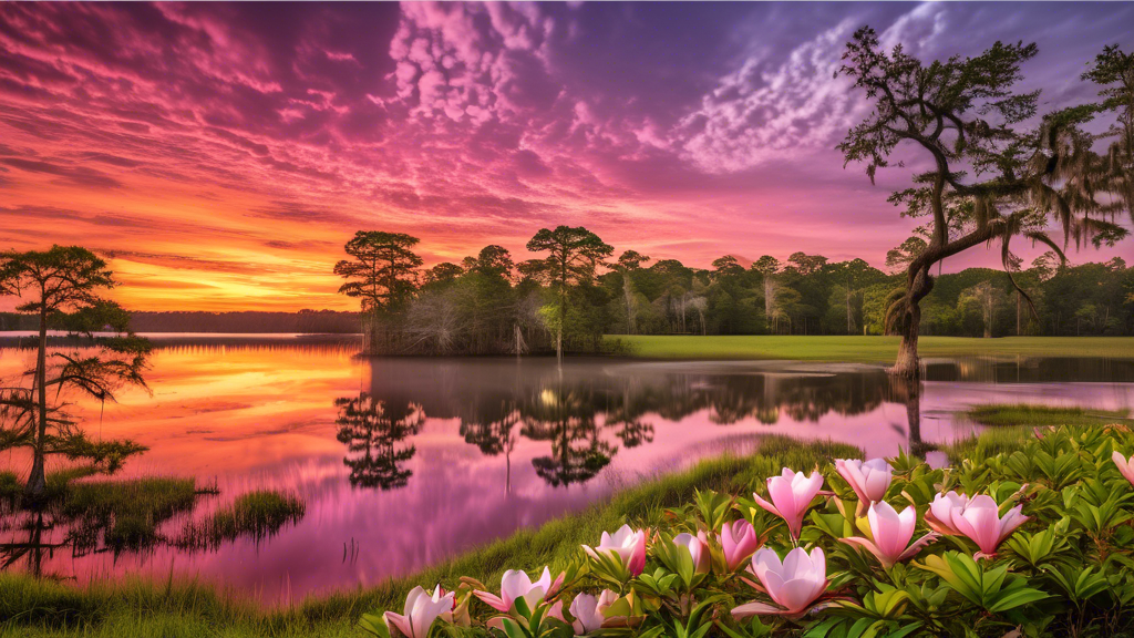 Here is a DALL-E prompt for an image related to the article title Mississippi: Exploring the Magnolia State's Geographic Wonders:
A scenic landscape view showcasing some of Mississippi's diverse natu