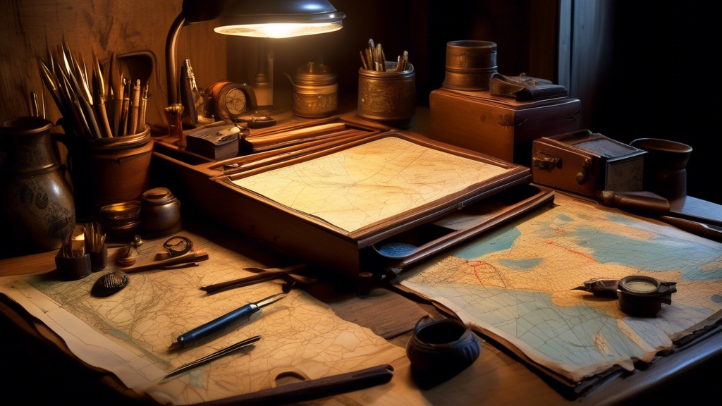 Here is a potential DALL-E prompt for an image related to the article title Exploring the Vast Northwest: A Cartographic Journey:
An antique cartographer's desk with an open atlas showing a map of th