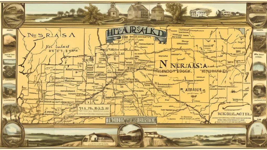 Here's a DALL-E prompt for an image related to the article title Exploring the Heartland: A Comprehensive Map of Nebraska:
A highly detailed vintage-style map of the state of Nebraska, featuring its