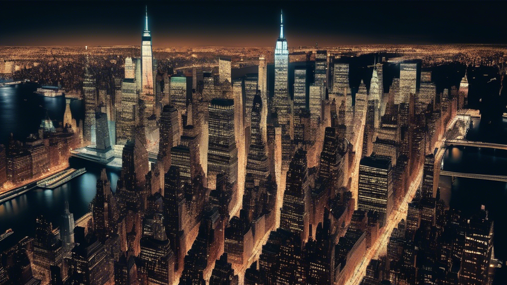 Here is a potential DALL-E prompt for an image related to the article title New York City: Navigating the Iconic Metropolis:
A highly detailed aerial view of New York City at night, with the iconic M