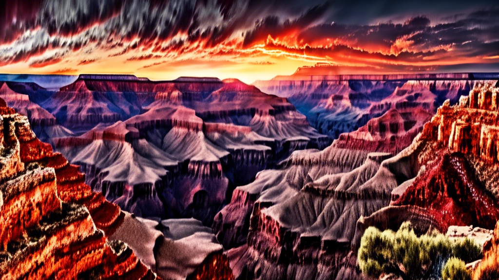 Here is a potential DALL-E prompt for an image related to the article title Exploring the Vast Landscapes of the Southwest United States:
A panoramic view of the Grand Canyon at sunset, showing the d