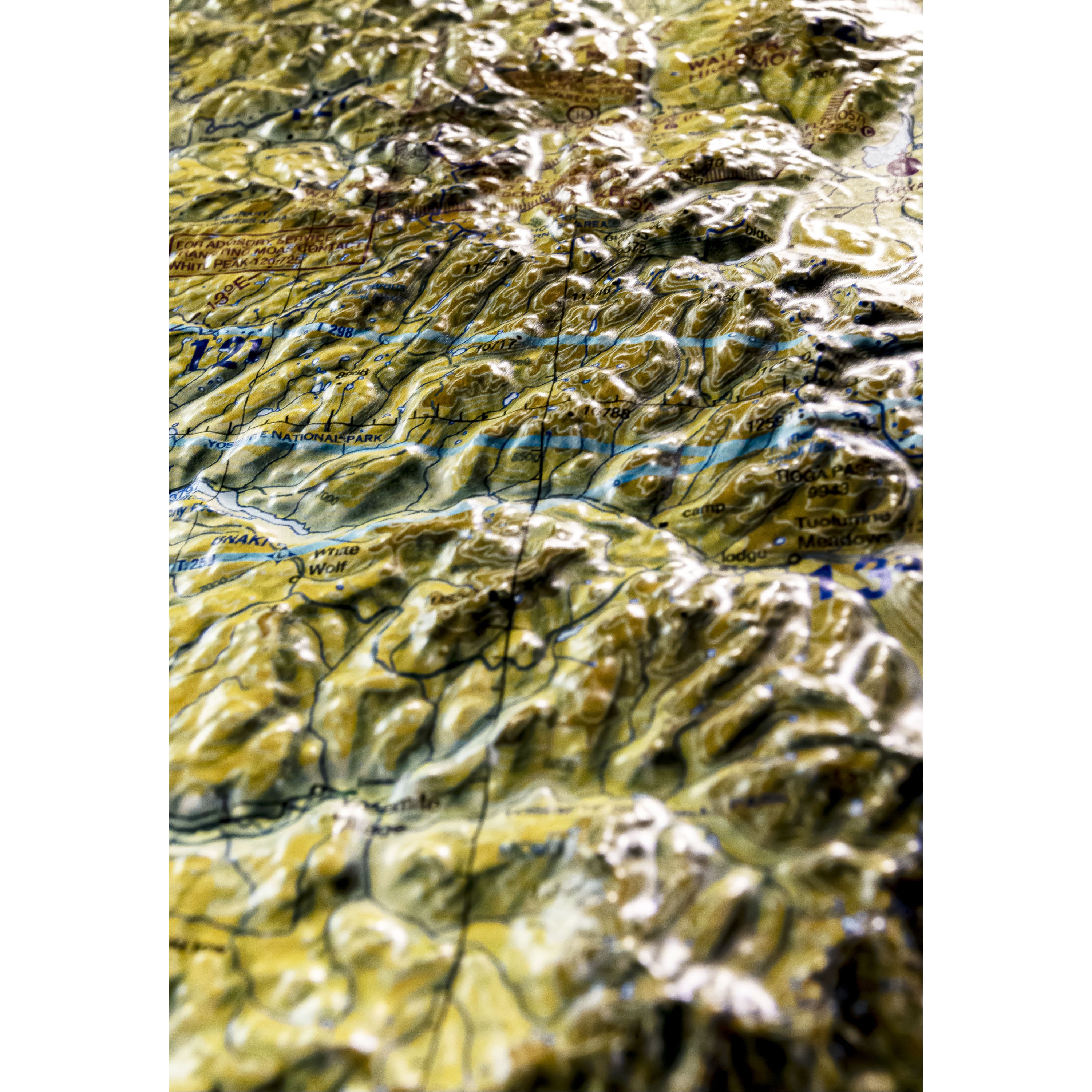 San Francisco/Tahoe Aerochart Three Dimensional 3D Raised Relief Map