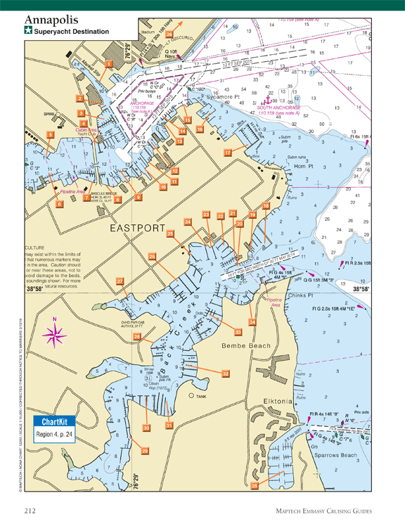 Maptech Embassy Cruising Guide: Chesapeake Bay to Florida