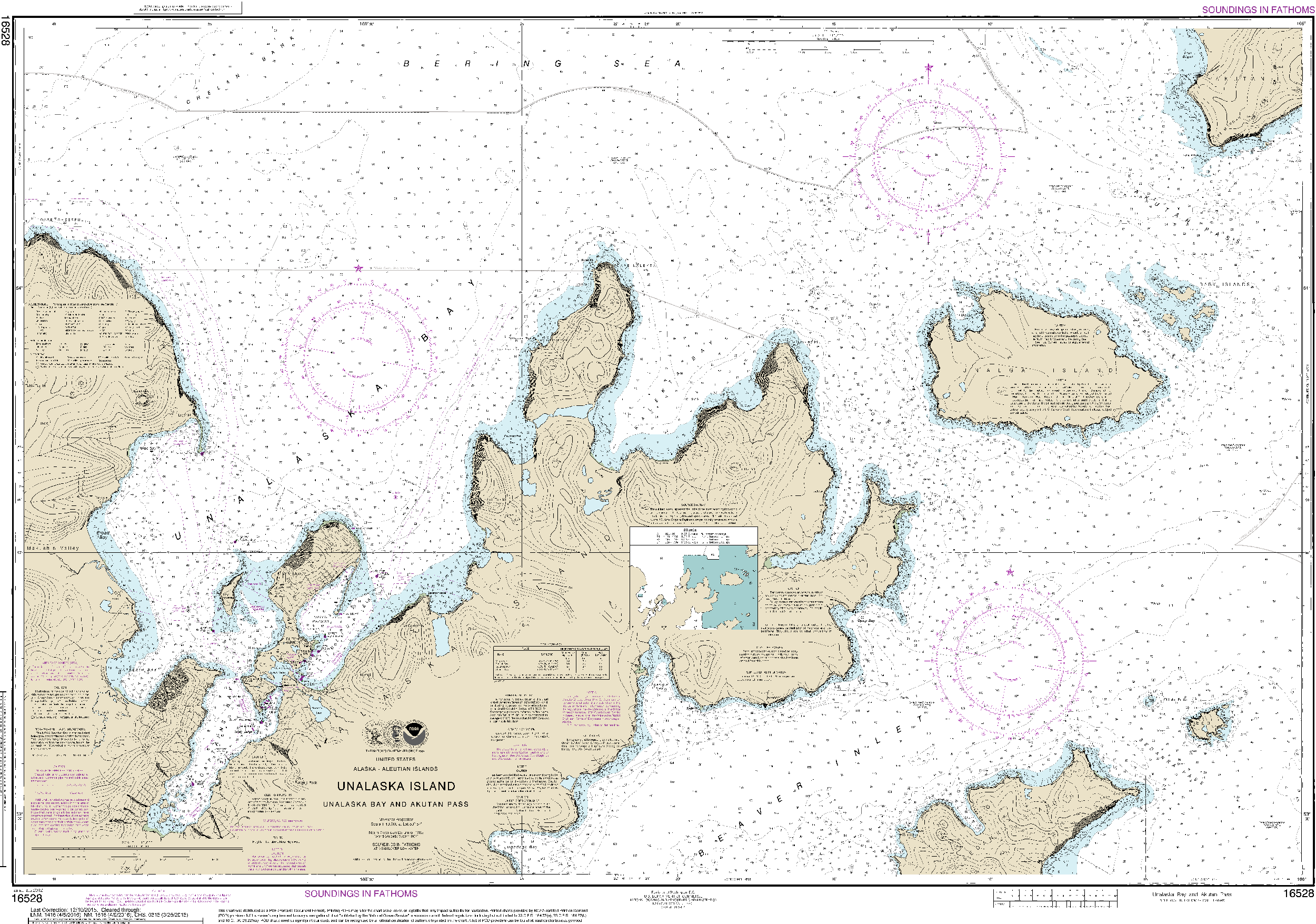 NOAA Nautical Chart 16528: Unalaska Bay and Akutan Pass