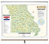 Kappa Map Group  Missouri Large Scale Shaded Relief Wall Map