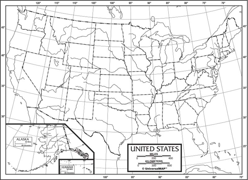 Kappa Map Group  united states outline map 50 pack paper or laminated