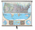 Kappa Map Group  World And US Wall Map Combo Pull Down map