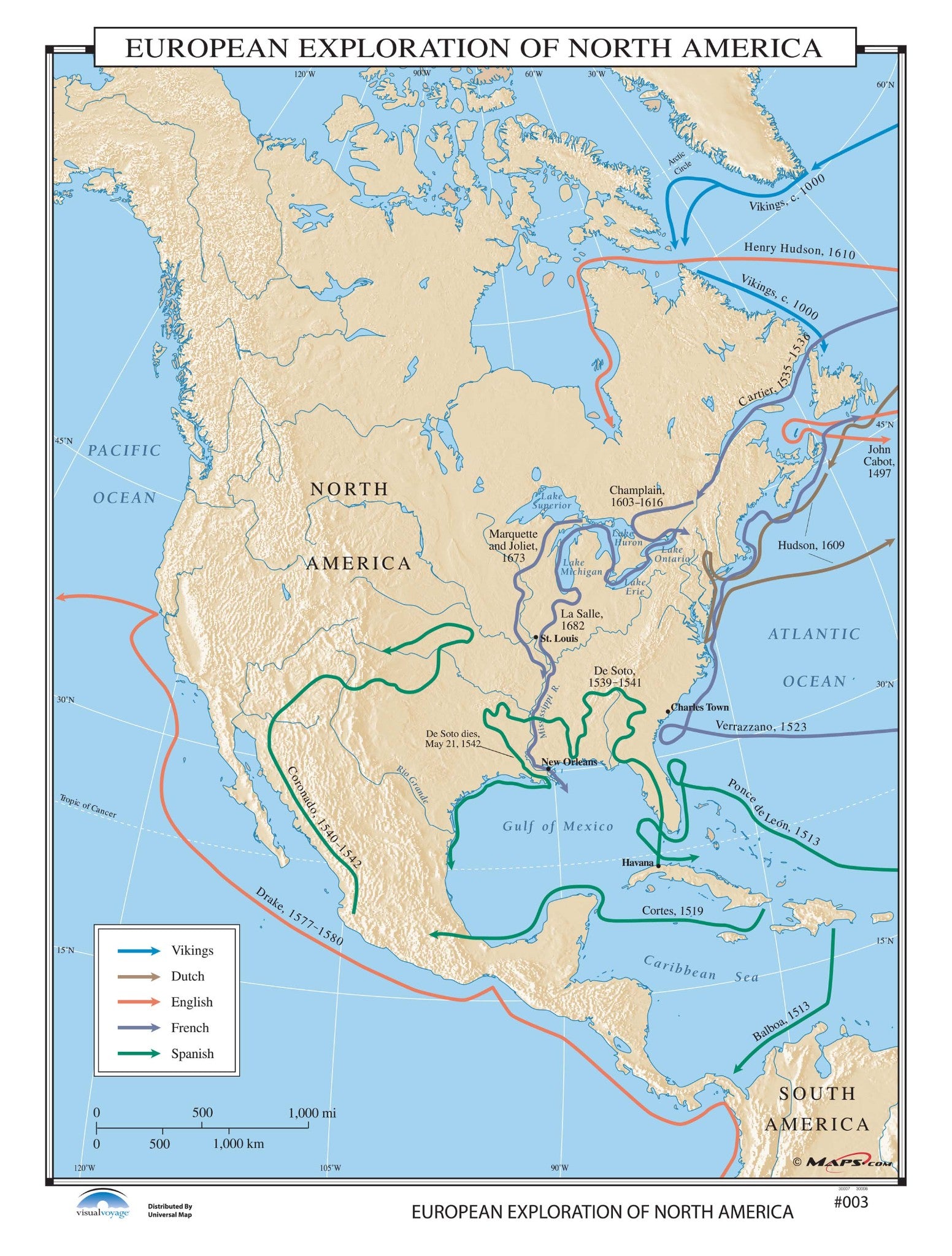 Kappa Map Group  003 European Exploration Of North America