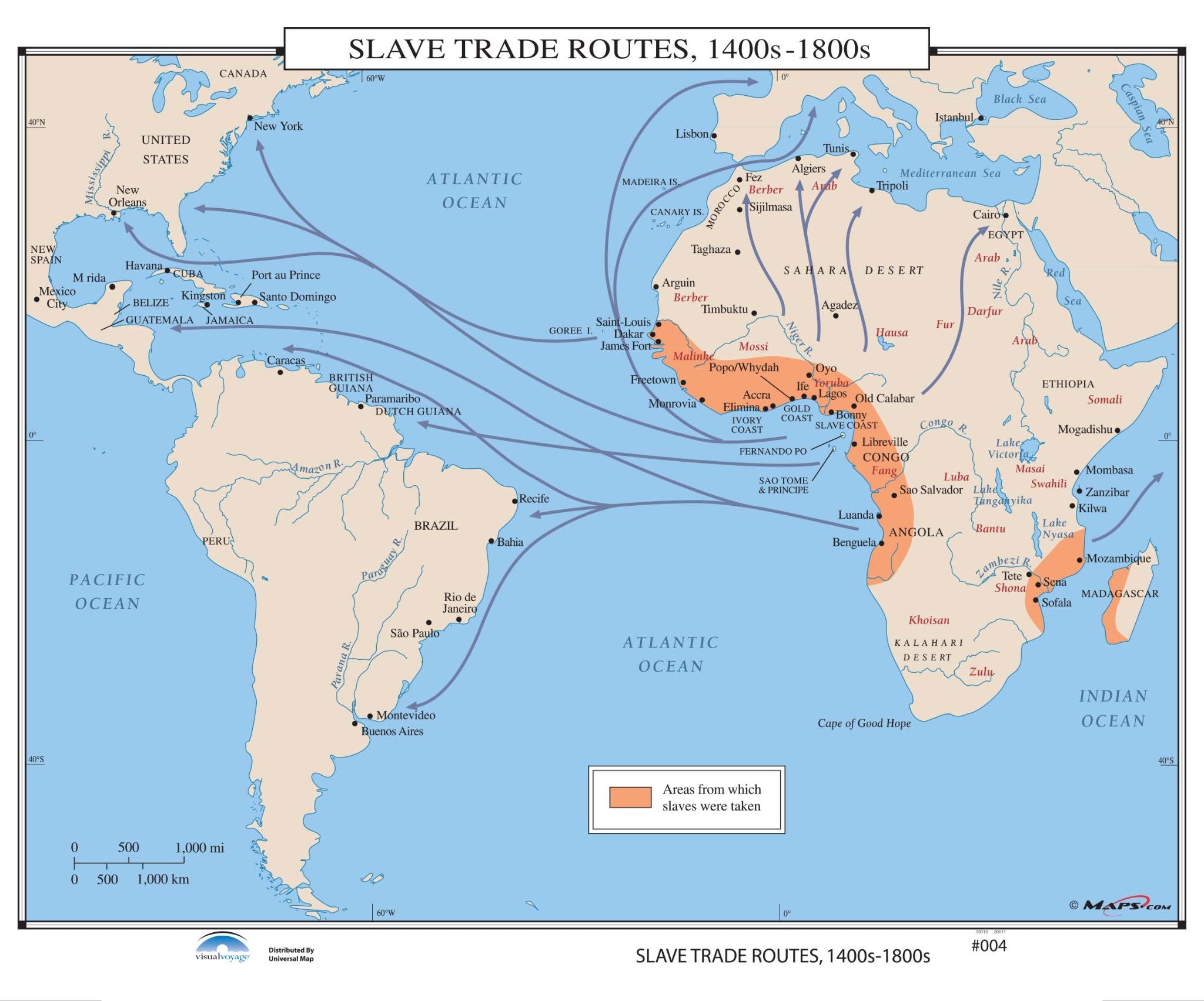 Kappa Map Group  004 Slave Trade Routes 1400S 1800S