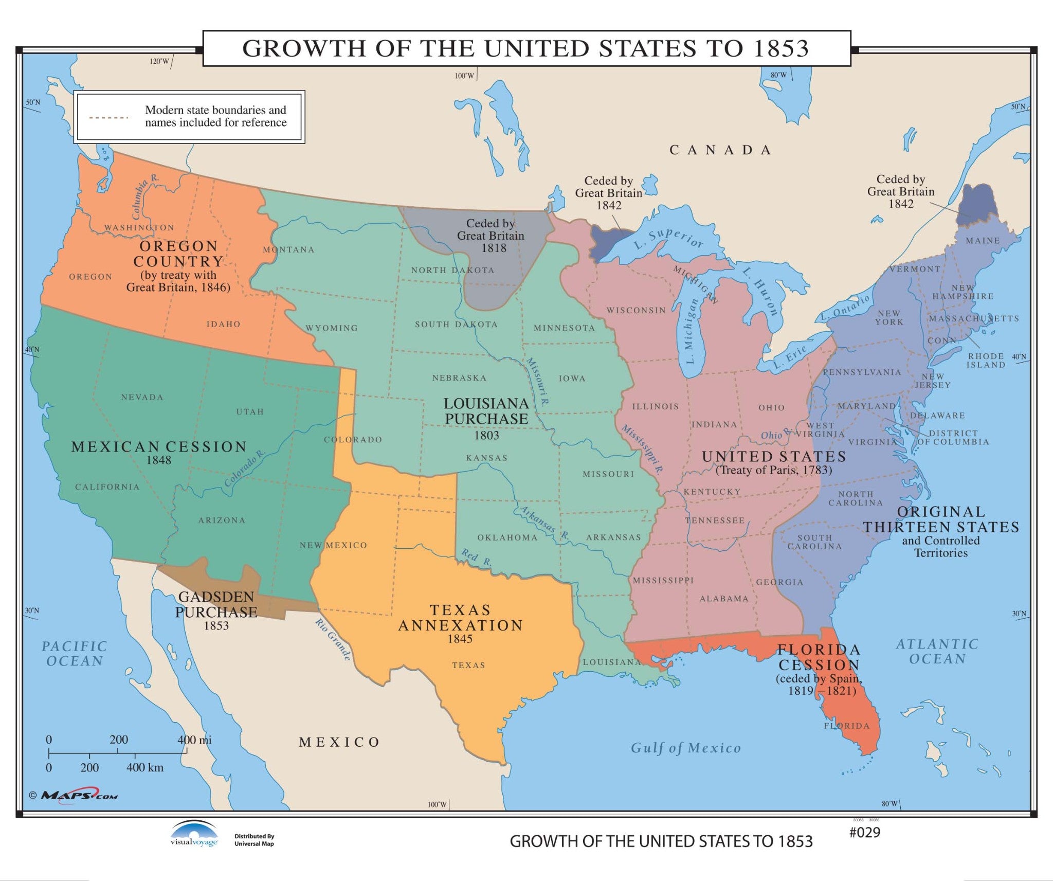 Kappa Map Group  029 Growth Of The United States To 1853