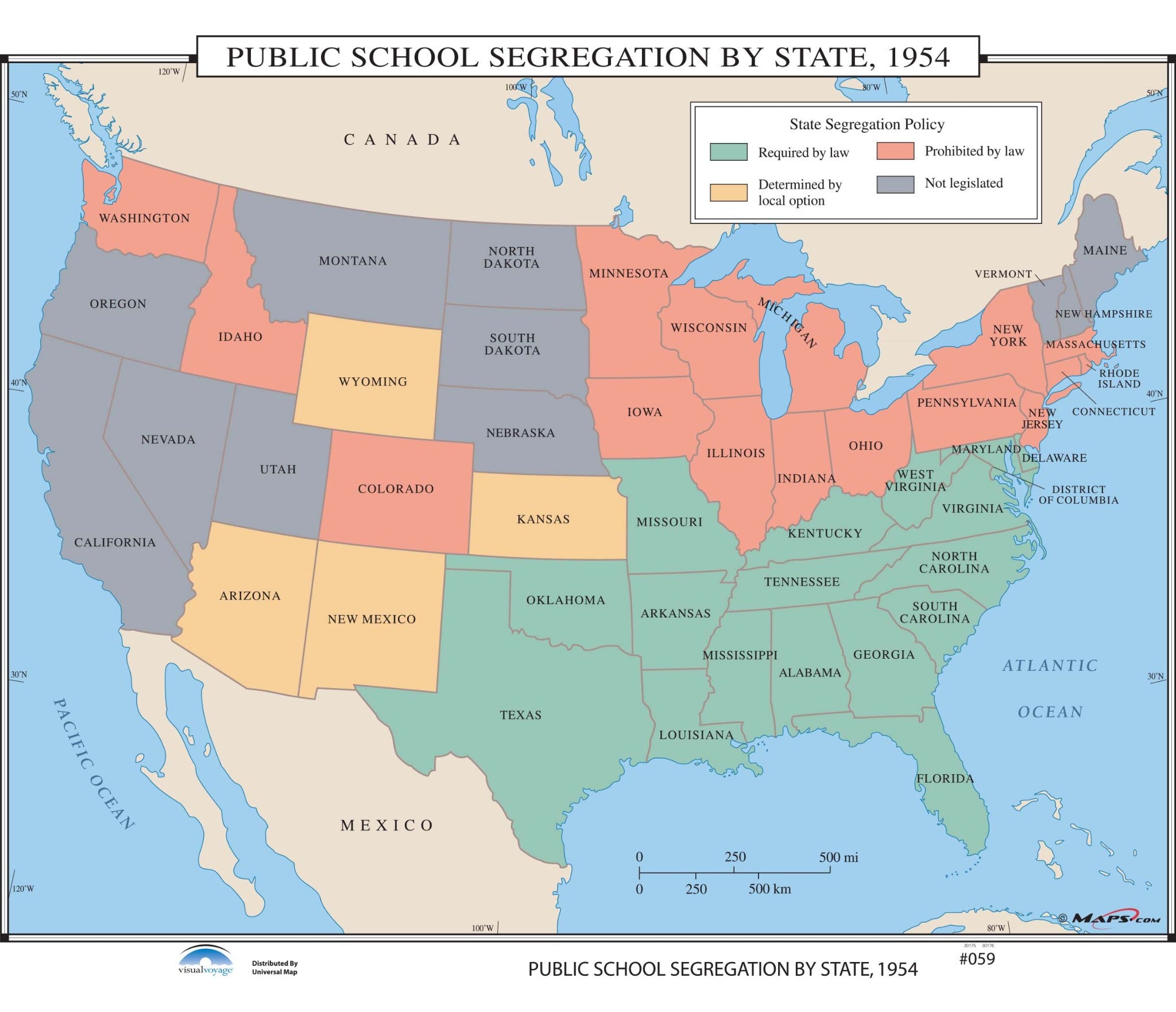 Kappa Map Group  059 Public School Segregation By State 1954