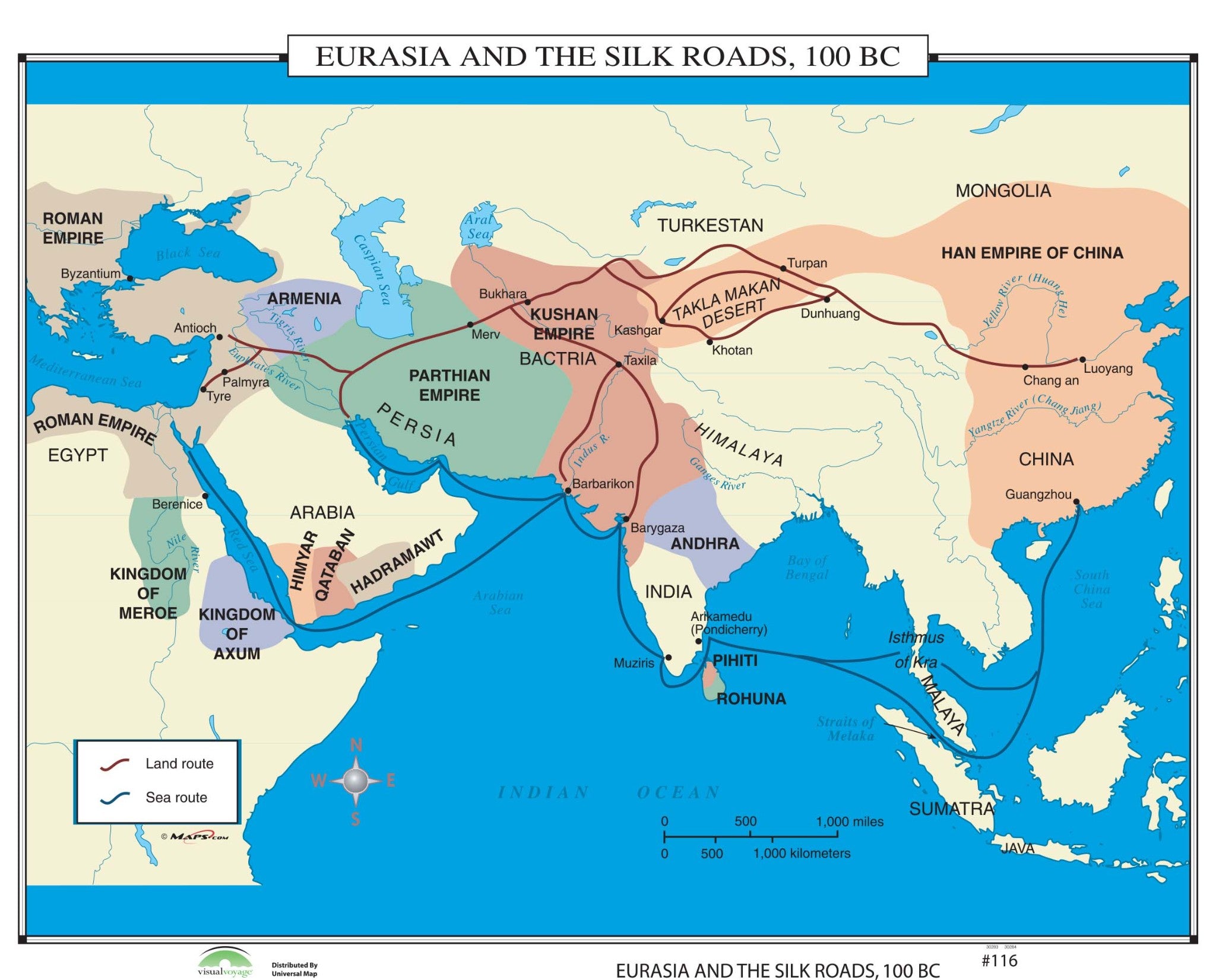 Kappa Map Group  116 Eurasia The Silk Roads 100 Bc