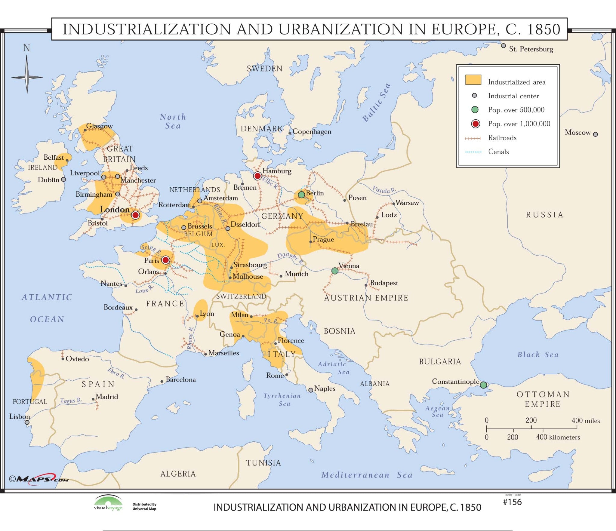 Kappa Map Group  156 Industrialization Urbanization In Europe 1850