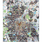 Denver Boulder, Co Wall Map - Large Laminated