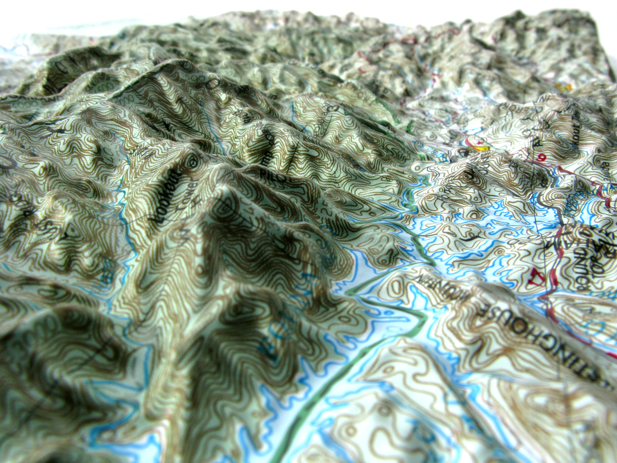 Great Smoky Mountain National Park Three Dimensional 3D Raised Relief Map