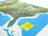 US Rand McNally Three Dimensional 3D Raised Relief Map