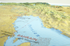 Middle East Three Dimensional 3D Raised Relief Map
