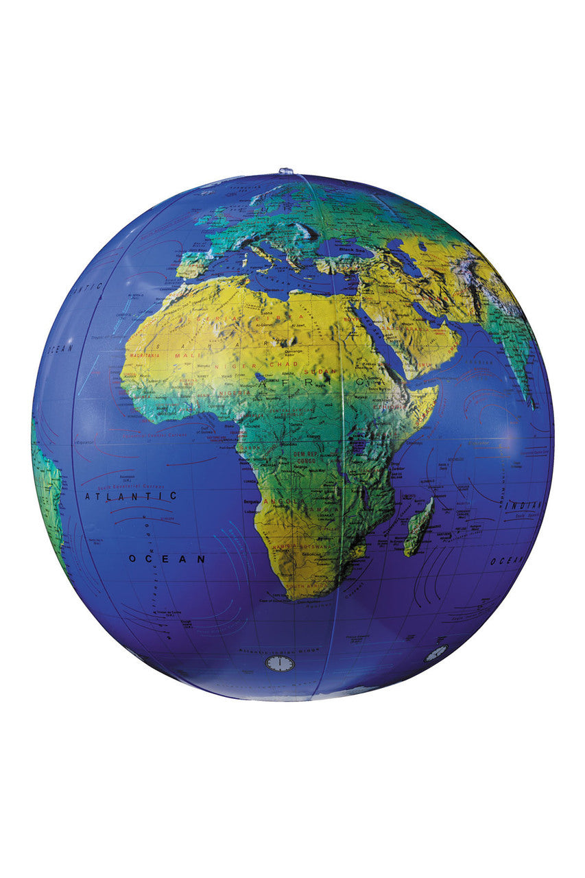 Dark Blue Topographical 12 inch Inflatable Globe by Replogle Globes