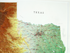 Texas Three Dimensional 3D Raised Relief Map