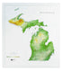 Michigan Three Dimensional 3D Raised Relief Map