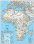 Africa a part of National Geographic Political 7 Continent Maps Classroom Pull Down 7 Map Bundle