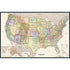 Turner Legacy US/World Combo Classroom Pull Down Wall Map