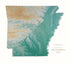 Arkansas Topographical Wall Map By Raven Maps, 38" X 42"