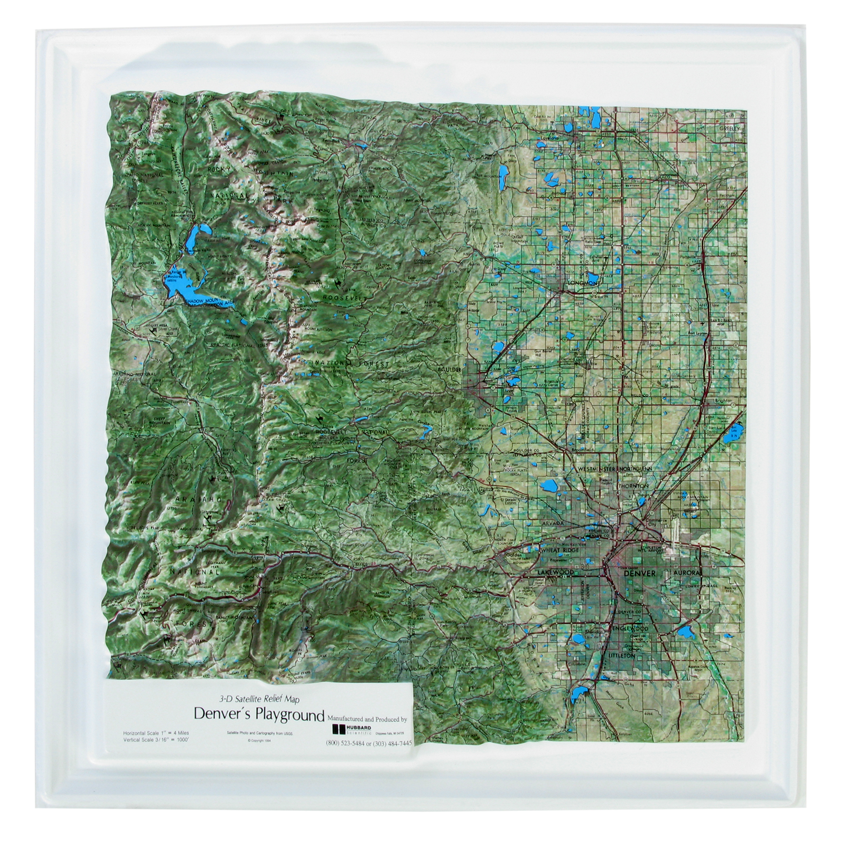 Denvers Playground 3D Raised Relief Map