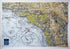 Los Angeles Aerochart Three Dimensional 3D Raised Relief Map