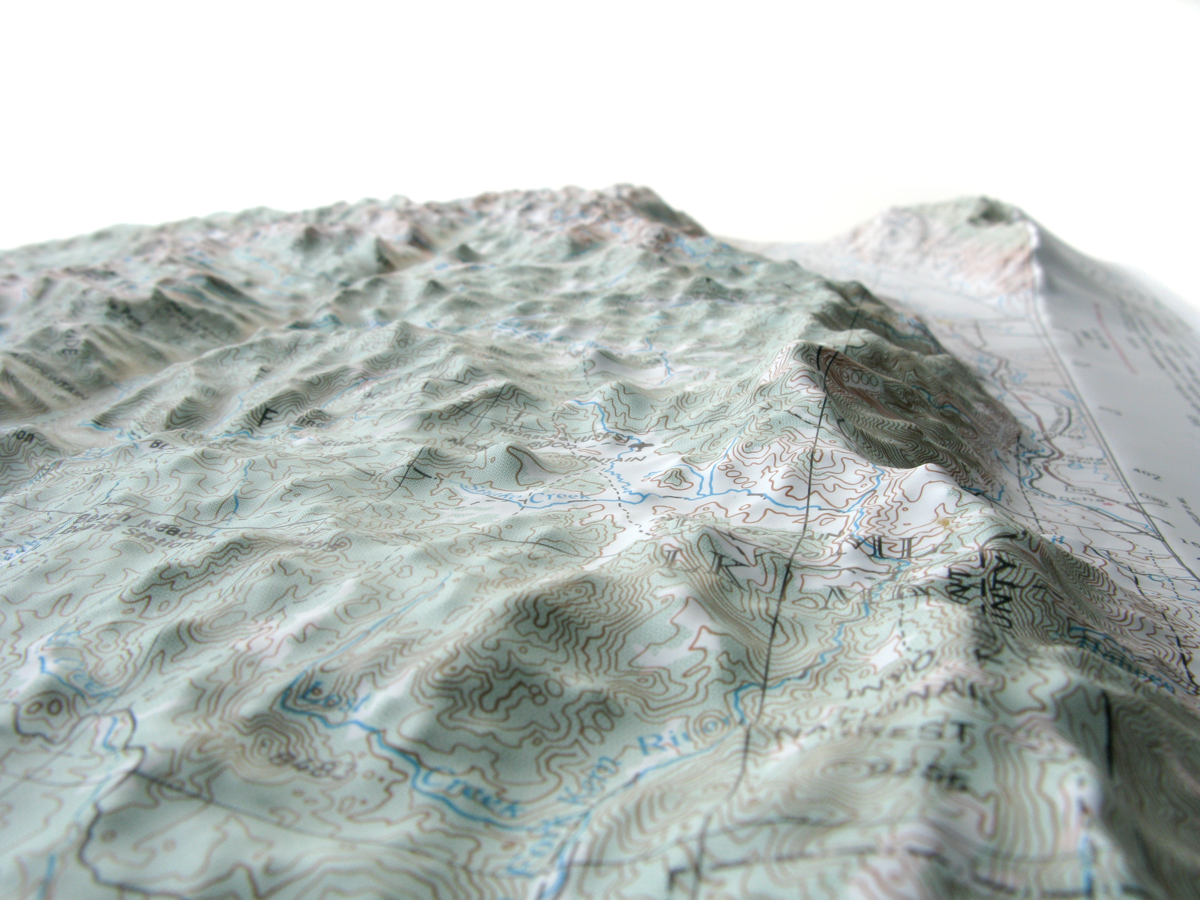 Fresno USGS Regional Three Dimensional 3D Raised Relief Map