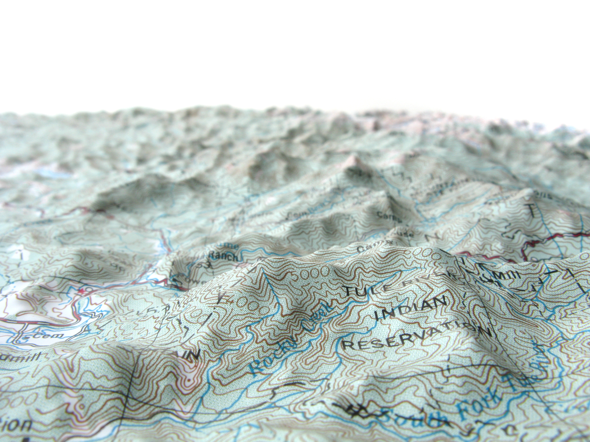 Fresno USGS Regional Three Dimensional 3D Raised Relief Map