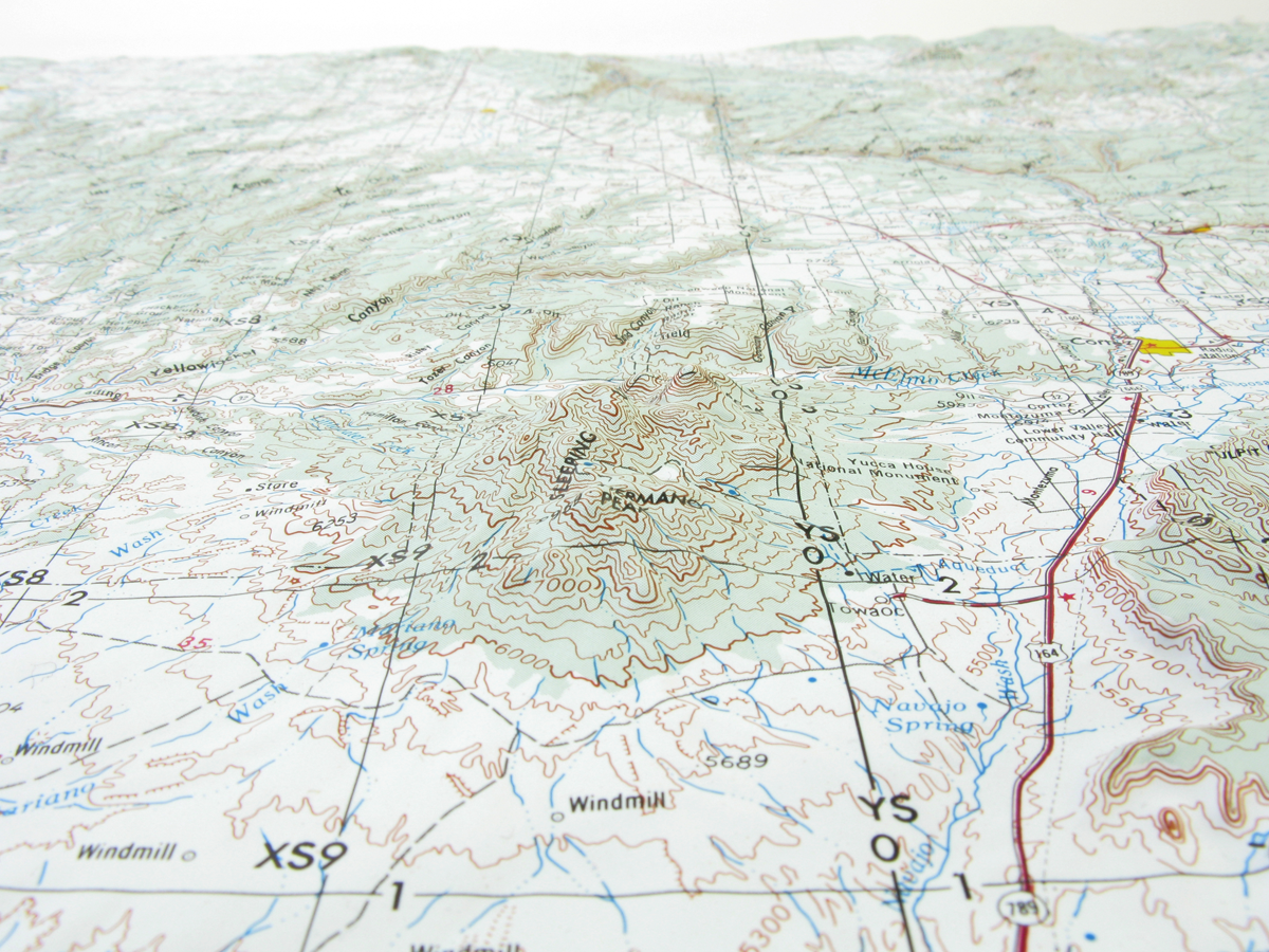 Cortez USGS Regional Three Dimensional 3D Raised Relief Map