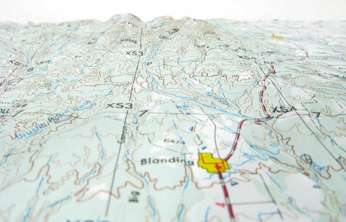 Cortez USGS Regional Three Dimensional 3D Raised Relief Map