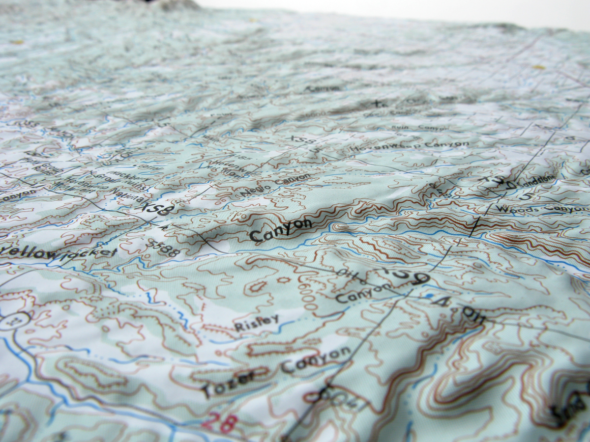 Cortez USGS Regional Three Dimensional 3D Raised Relief Map