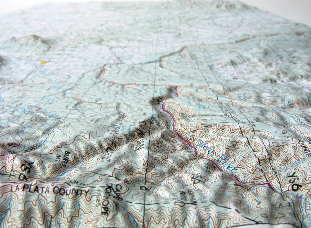 Cortez USGS Regional Three Dimensional 3D Raised Relief Map