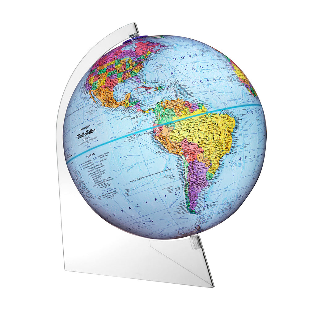 Panorama 12 Inch Desktop World Globe By Replogle Globes