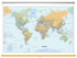 Classic World Wall Map Classroom Pull Down Map