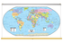 World Political Wall Map Classroom Pull Down - Robinson Projection