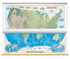 National Geographic Physical US and World Map Classroom Pull Down 2 Map Bundle