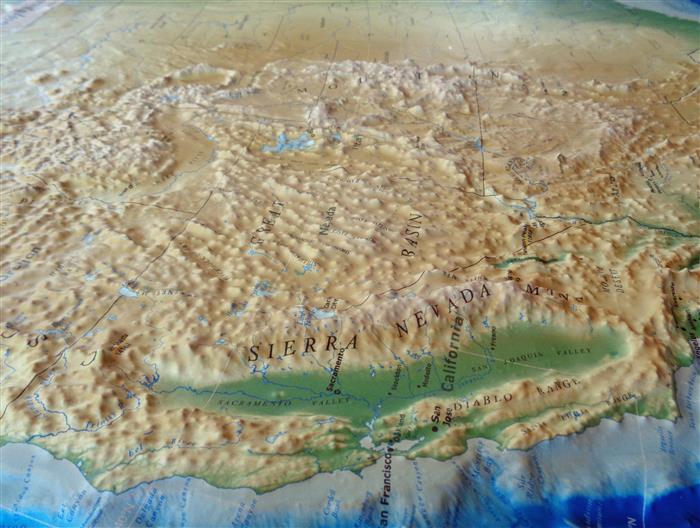 United States - Geophysical Three Dimensional 3D Raised Relief Map