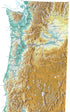 United States - Elevation Tints Map - Elevation Tints is the classic Raven Wall Map. It uses shaded relief to portray the land and combines shading with elevation tints-- a sequence of delicate hues and colors that portrays landforms--much more clearly than the abstraction of contour lines. Elevation colors make mountains, highlands, and valleys immediately obvious.