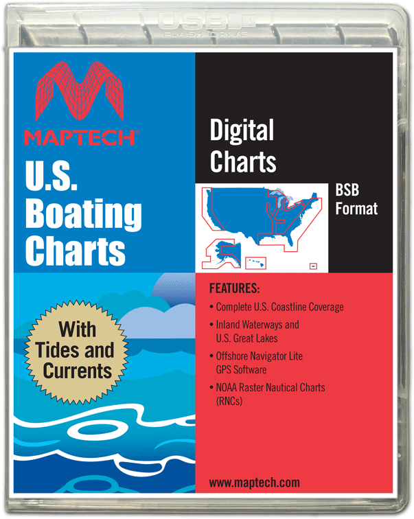 Maptech U.S. Boating Charts with Tides and Currents