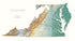 Delaware, Maryland, & Virginia Topographical Wall Map By Raven Maps, 34" X 64"