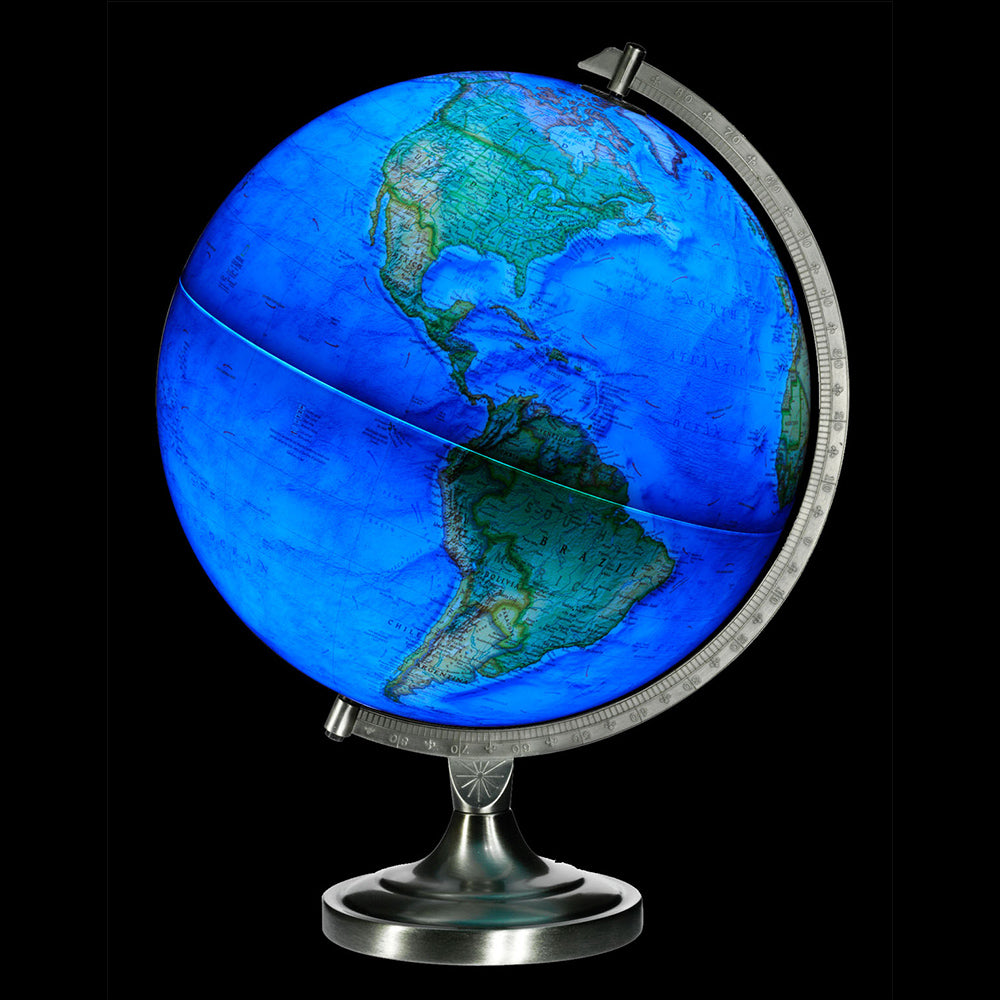 Bartlett 12 Inch Illuminated Desktop World Globe By National Geographic