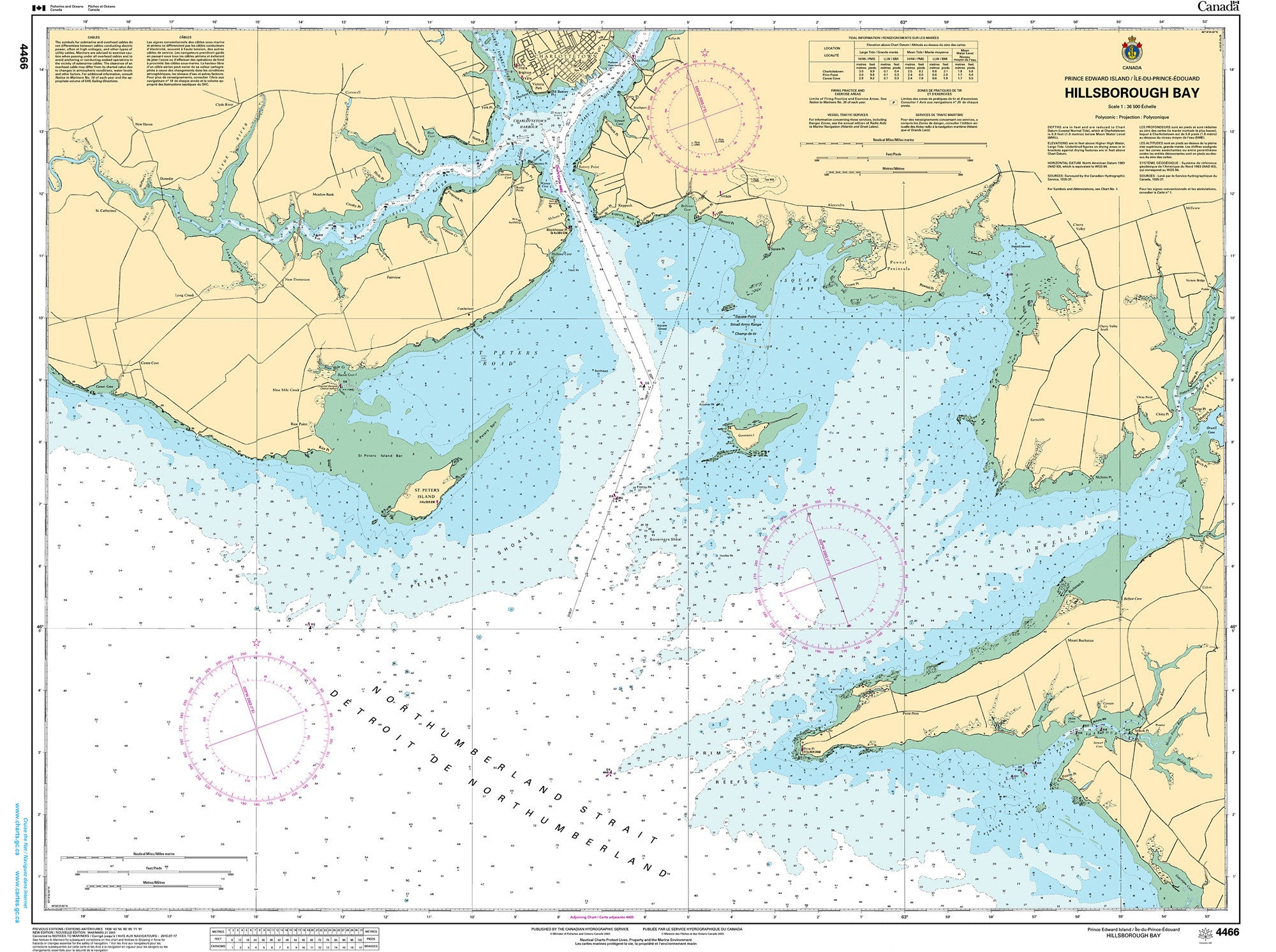 Canadian Hydrographic Service Nautical Chart CHS4466: Hillsborough Bay