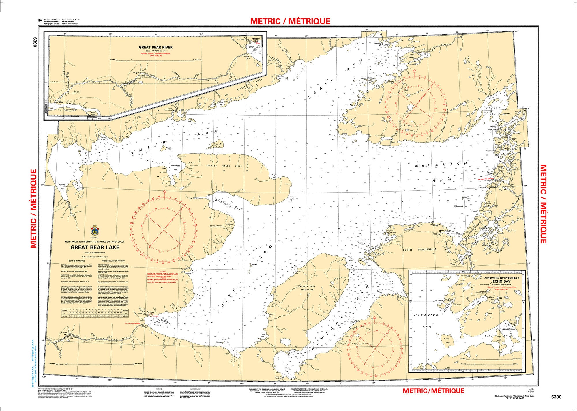 Canadian Hydrographic Service Nautical Chart CHS6390: Great Bear Lake